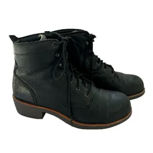 Red Wing Worx ZINC 6” Safety Steel Toe Work Boot Size 8.5 Black Leather
