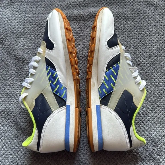 Reebok Classic Leather ATI DV5241 Lime Navy Gum Sole Sneakers Men’s Size 11