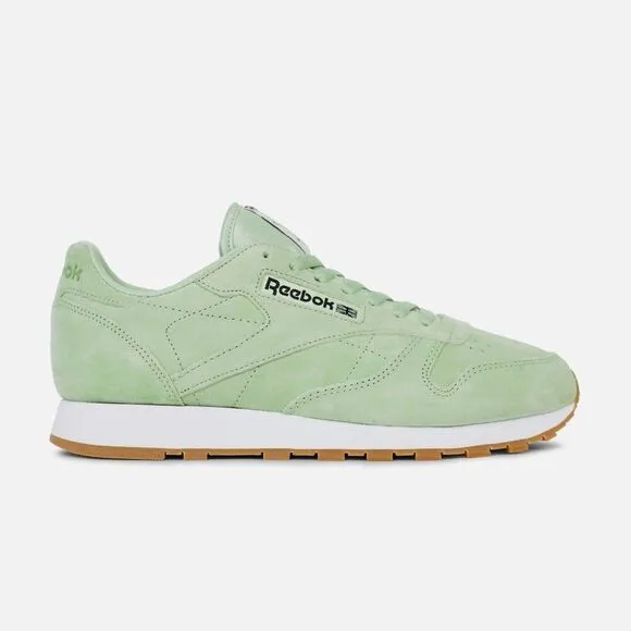 Reebok Men's Aloe Green Classic Leather Pastels Lace Up Sneakers Size 8
