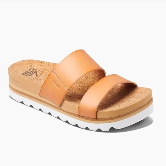 Reef’s CUSHION VISTA HI Women’s Sandals Natural NWT in packaging
