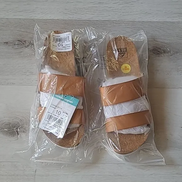 Reef’s CUSHION VISTA HI Women’s Sandals Natural NWT in packaging