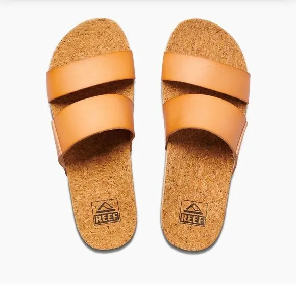 Reef’s CUSHION VISTA HI Women’s Sandals Natural NWT in packaging