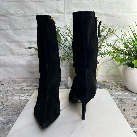 REISS Caley BlackPointed Kitten Heel Leather size 36 5.5US / 36EU $385