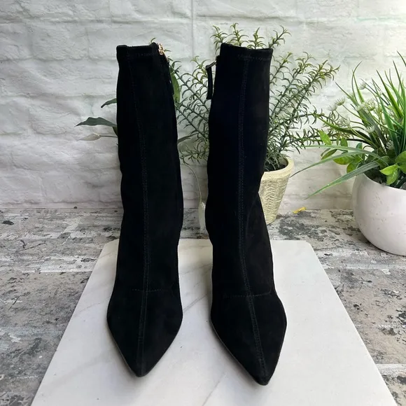 REISS Caley BlackPointed Kitten Heel Leather size 36 5.5US / 36EU $385
