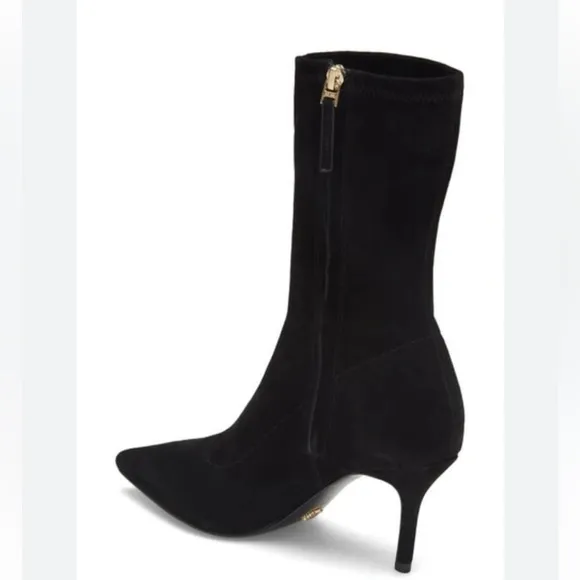 REISS Caley BlackPointed Kitten Heel Leather size 36 5.5US / 36EU $385
