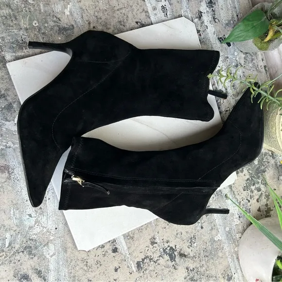 REISS Caley BlackPointed Kitten Heel Leather size 36 5.5US / 36EU $385