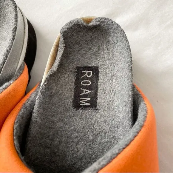 ROAM Dawn Orange Cross Slides Sandals 7