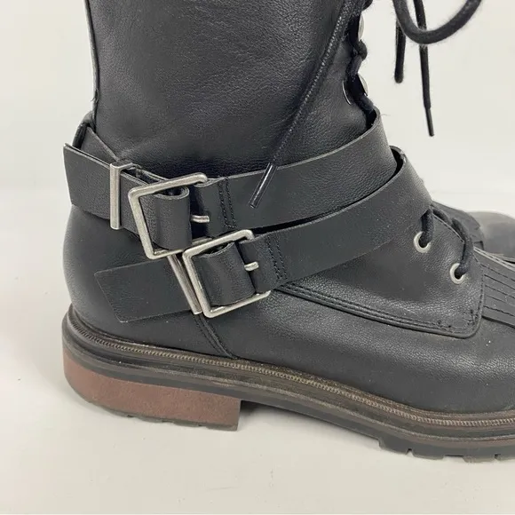 Rocket Dog Black Lace Up Moto Boots grunge goth gothic