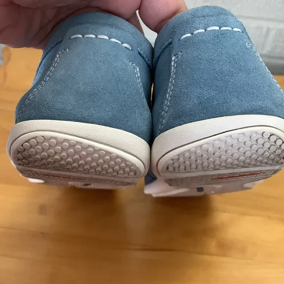 Rockport adiPRENE by Adidas Men's Size 10 Sky Blue Suede Loafers Shoes Anti Slip