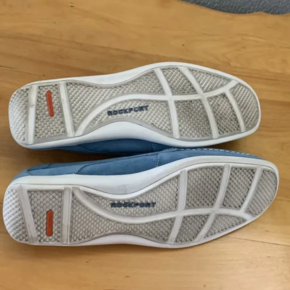 Rockport adiPRENE by Adidas Men's Size 10 Sky Blue Suede Loafers Shoes Anti Slip
