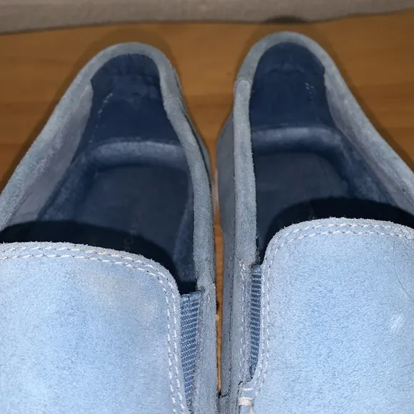 Rockport adiPRENE by Adidas Men's Size 10 Sky Blue Suede Loafers Shoes Anti Slip