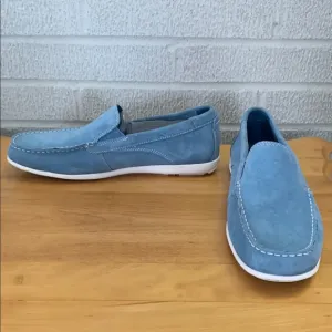 Rockport adiPRENE by Adidas Men's Size 10 Sky Blue Suede Loafers Shoes Anti Slip