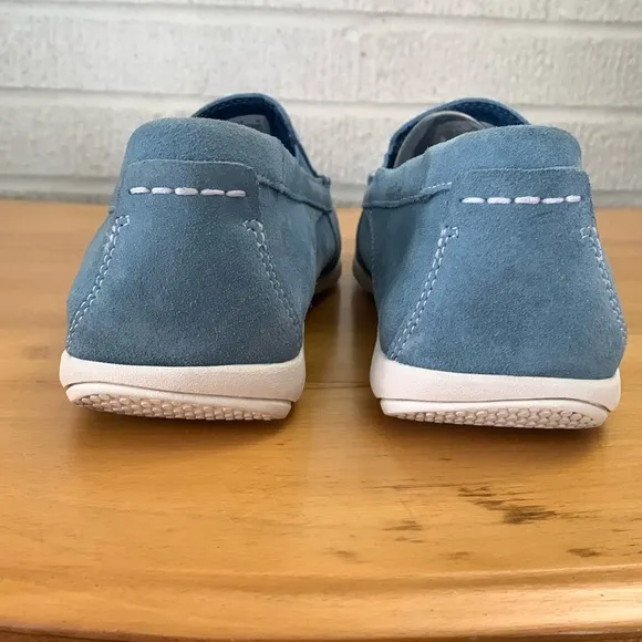 Rockport adiPRENE by Adidas Men's Size 10 Sky Blue Suede Loafers Shoes Anti Slip