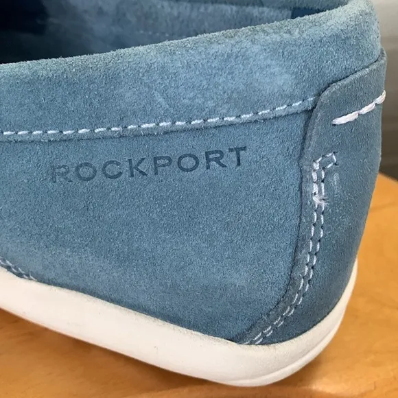 Rockport adiPRENE by Adidas Men's Size 10 Sky Blue Suede Loafers Shoes Anti Slip