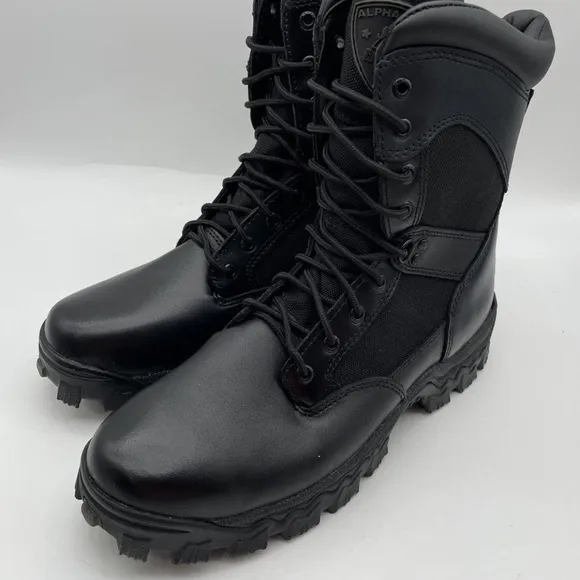 Rocky Mens Alpha Force Black Waterproof Boots 10.5