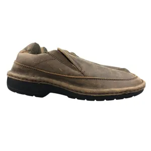 Roper Men's Size 9 Powerhouse Brown Leather Closed Toe Slip On Work Shoes Loafer