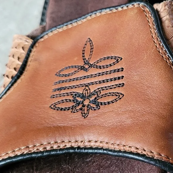 Roper Western Leather Slides
