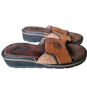 Roper Western Leather Slides