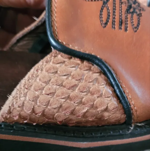 Roper Western Leather Slides