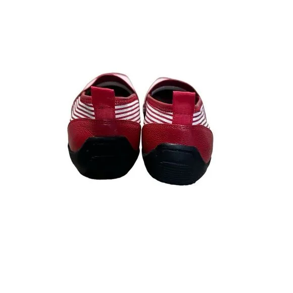 Ros Homnerson Carol loafers red &amp; white striped size 9.5SS