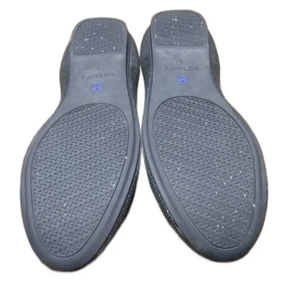 Rothy's Black &amp; Blue Flats Shoes Women's Size W7