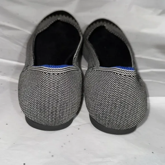 Rothy's Black and Gray Flats 8.5 rounded toe