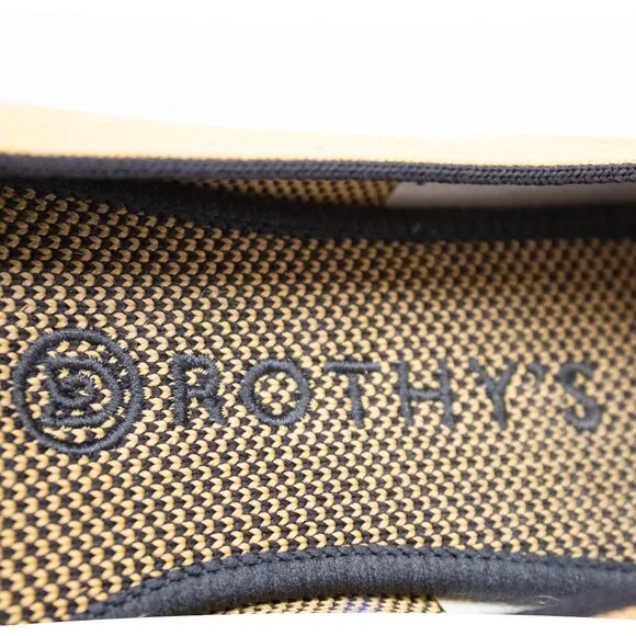 Rothy’s Chai The Square Flats Marigold Blue Halo Limited Edition Retired Sz 8.5