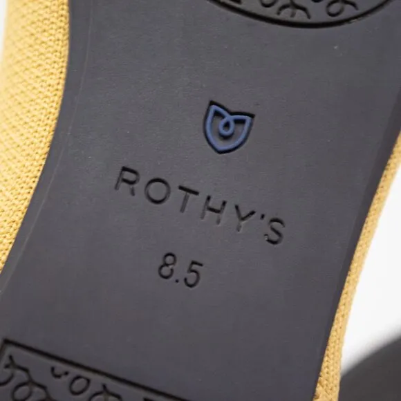 Rothy’s Chai The Square Flats Marigold Blue Halo Limited Edition Retired Sz 8.5