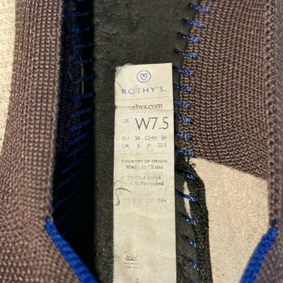 Rothy’s Deep Plum Textile The Point Ballet Flats Women’s size W 7.5
