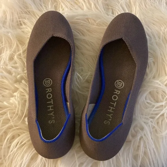 ROTHY's flat rounded toe mink gray mauve