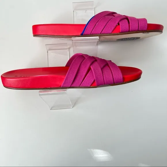 Rothy’s NWT The Slide Sz 7.5 Red Hot Pink Sandals