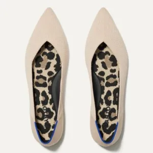 Rothy's Point II Ecru Cream Pointed Toe Flats NWOT Size 8