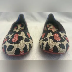 Rothy’s Red Cat RETIRED Black and Red Round Toe Flats 8.5 (fit like Rothy 8)