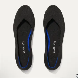 Rothy's Rounded Toe Flats in Black Women’s Size 8.5