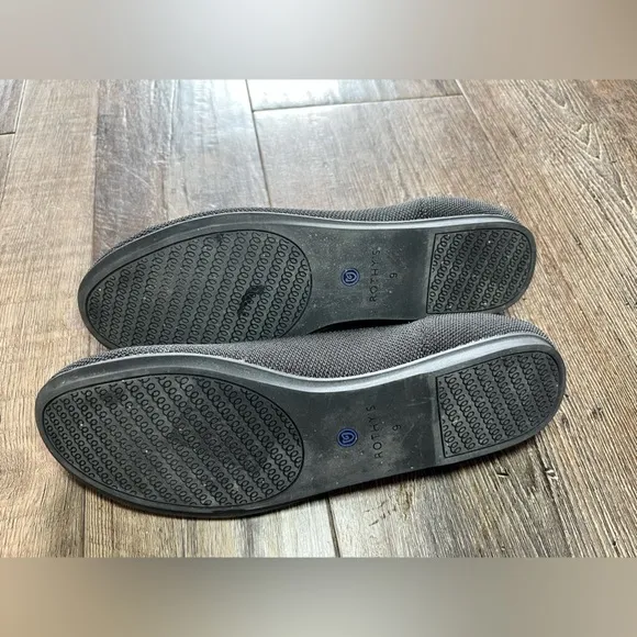 Rothy's Rounded Toe Flats in Black Women’s Size 9