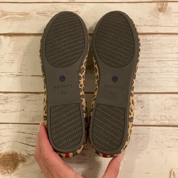 Rothy’s Spotted Cheetah Rounded Toe Ballet The Flats Size 7.5