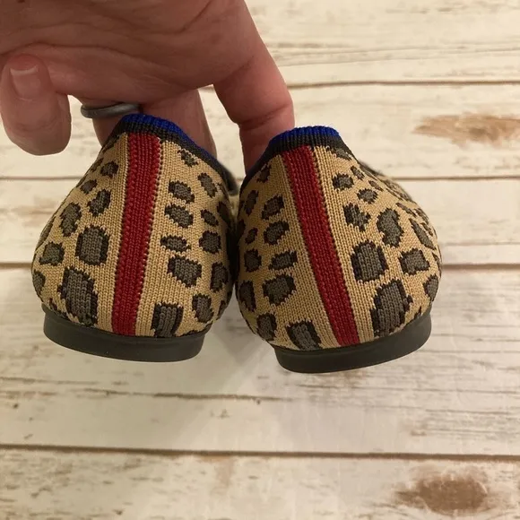 Rothy’s Spotted Cheetah Rounded Toe Ballet The Flats Size 7.5