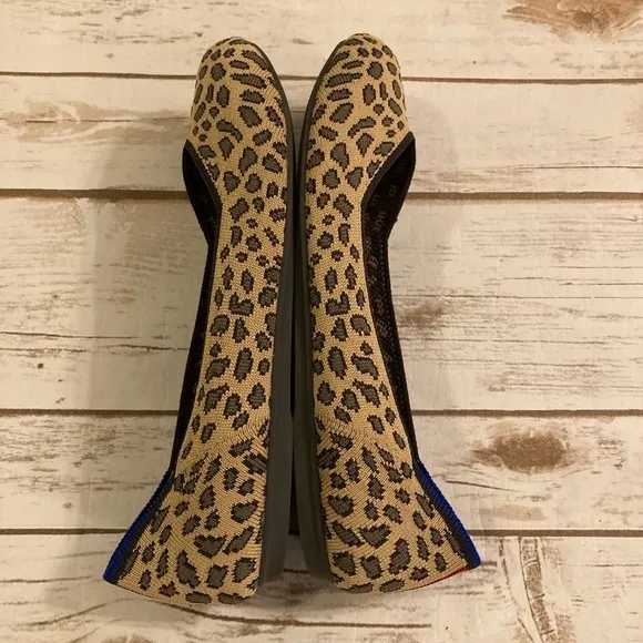 Rothy’s Spotted Cheetah Rounded Toe Ballet The Flats Size 7.5