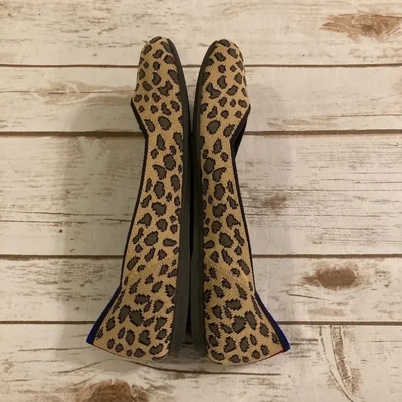Rothy’s Spotted Cheetah Rounded Toe Ballet The Flats Size 7.5