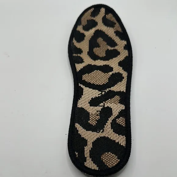 Rothy's Sz 8 Leopard Print Black and Tan Loafers Slip-On Comfort