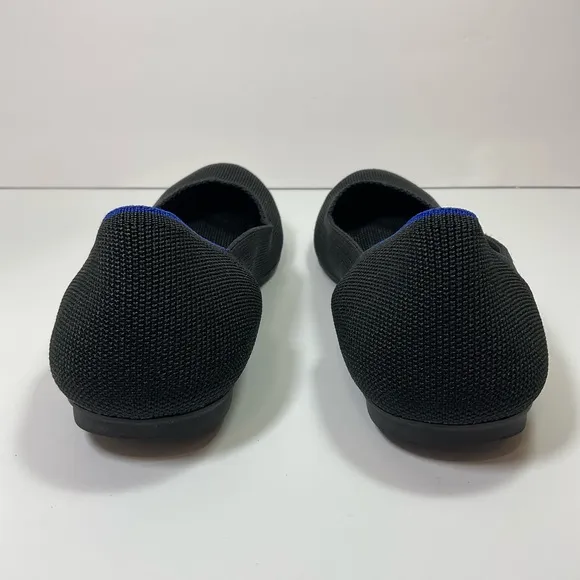 Rothy’s The Flat in Black Rounded Toe Knit Ballet Flats