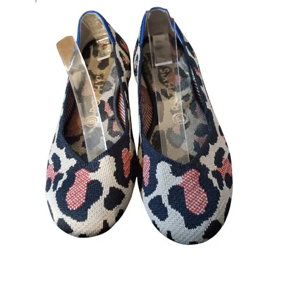 Rothy's The Flat Red Cat Animal  Ballet flats Shoes size 7