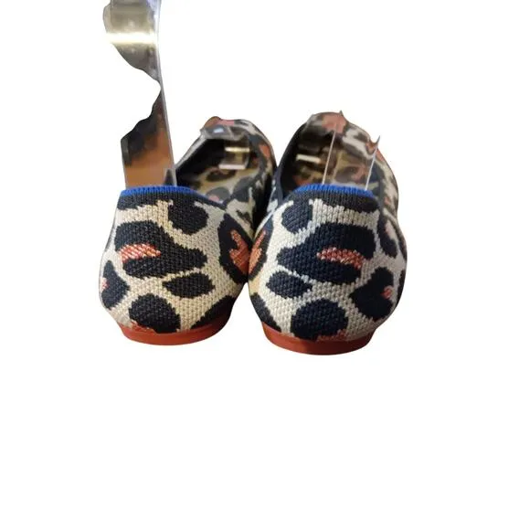 Rothy's The Flat Red Cat Animal  Ballet flats Shoes size 7