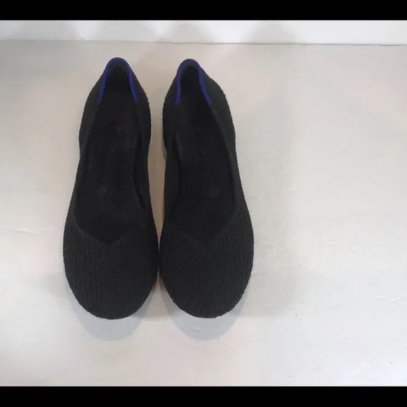 ROTHY’S THE FLAT ROUND TOE BLACK BLUE SZ 8