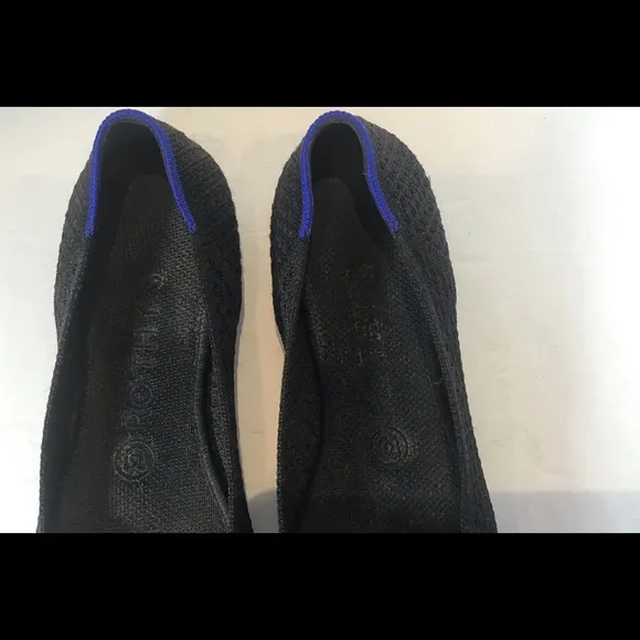 ROTHY’S THE FLAT ROUND TOE BLACK BLUE SZ 8
