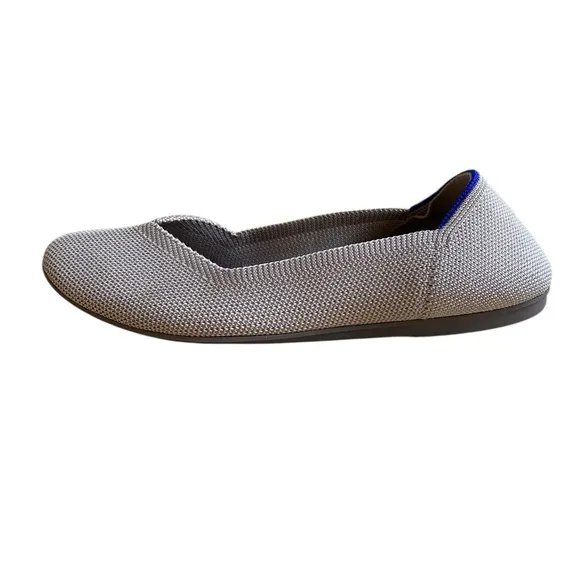 Rothy's The Flat Textile Ballet Flats Women's Size 6.5 Grey Round Toe Shoes