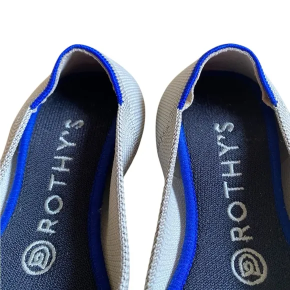 Rothy's The Flat Textile Ballet Flats Women's Size 6.5 Grey Round Toe Shoes