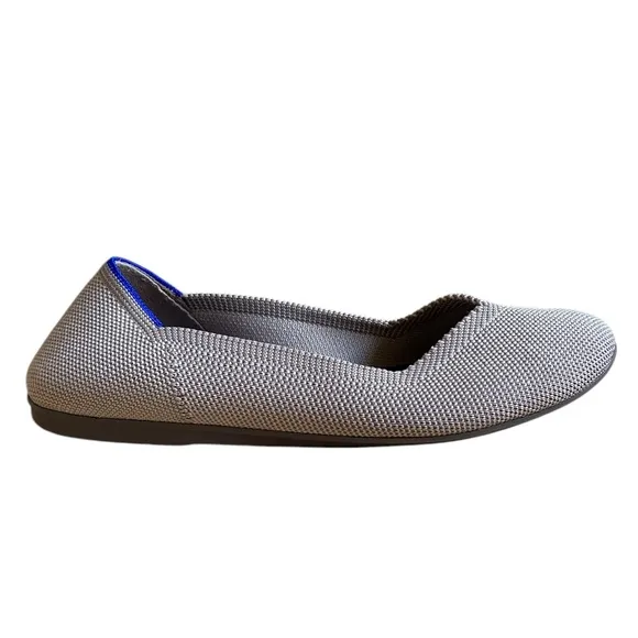 Rothy's The Flat Textile Ballet Flats Women's Size 6.5 Grey Round Toe Shoes