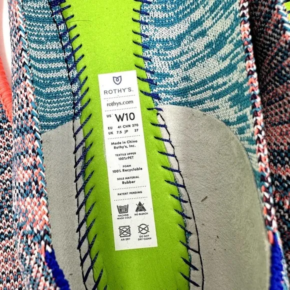Rothy's The Flat Turquoise Melange Size 10