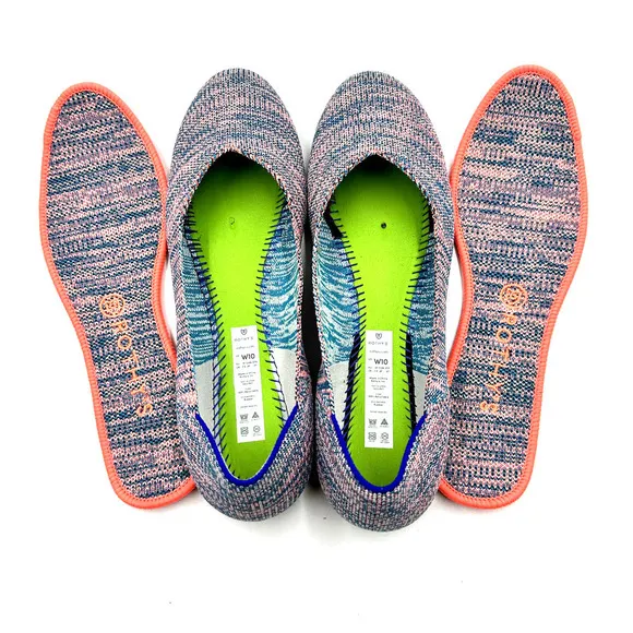 Rothy's The Flat Turquoise Melange Size 10